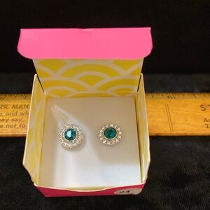 ORIGAMI OWL EMERALD STUD EARRINGS